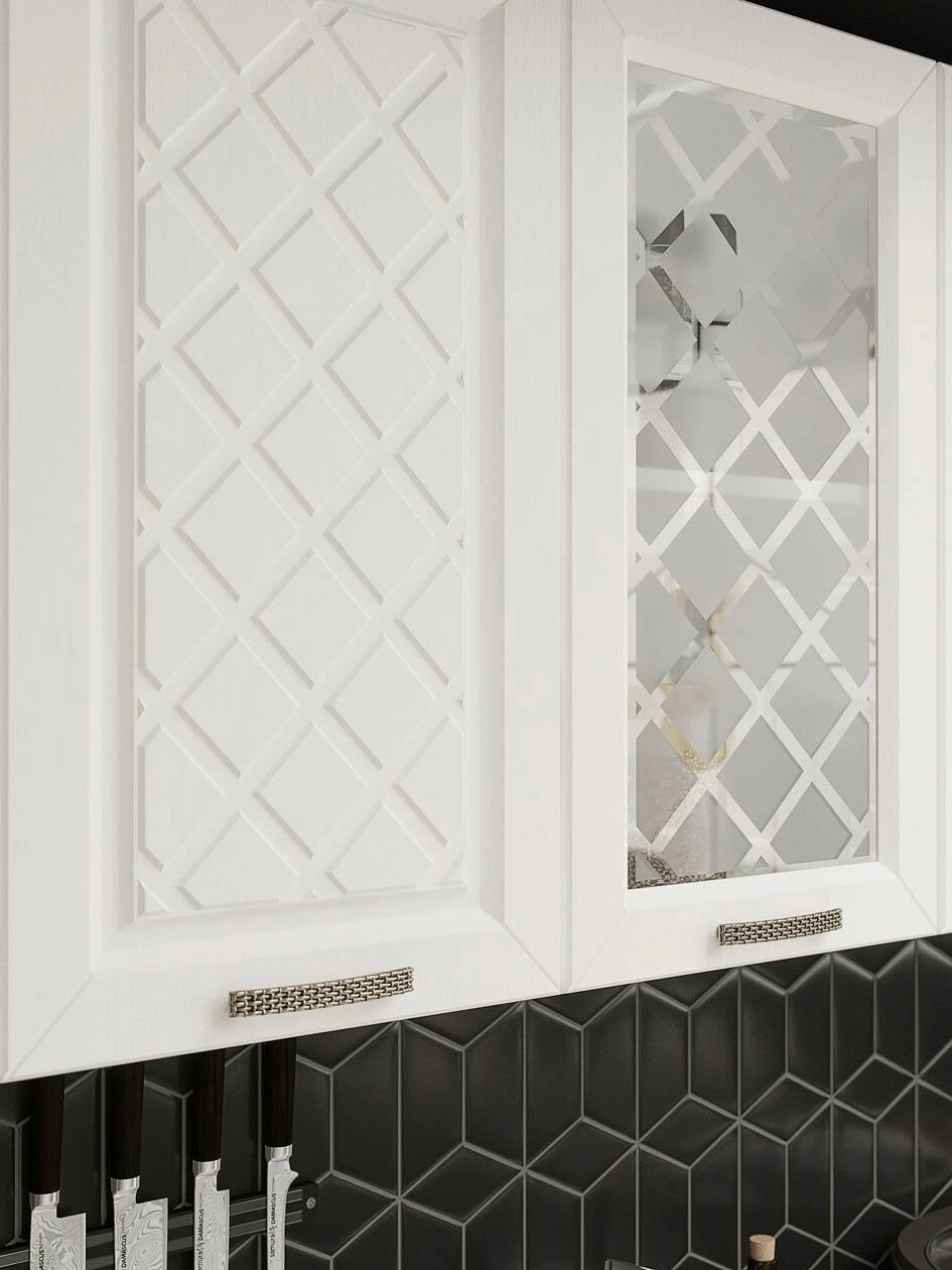 Кухонный гарнитур Агава 1.6 м, мебель для дома и кухни, Акация белая / Моренга / столешница Калаката